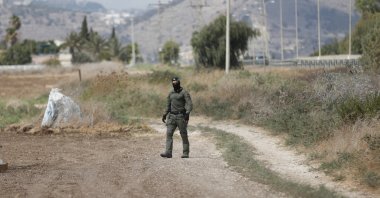 Israeli special security forces searching the fields near Afula, Israel, Sept. 10, 2021. (EPA Photo)