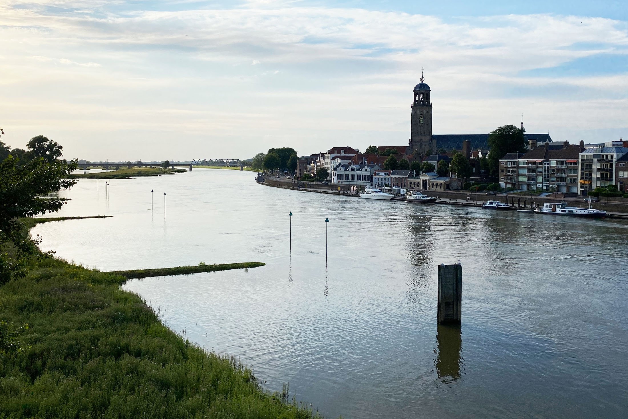 The panorama view over the tranquil Ijssel river towards Deventer is one reason this city in the eastern Netherlands is worth a visit, Deventer, the Netherlands. (dpa Photo)