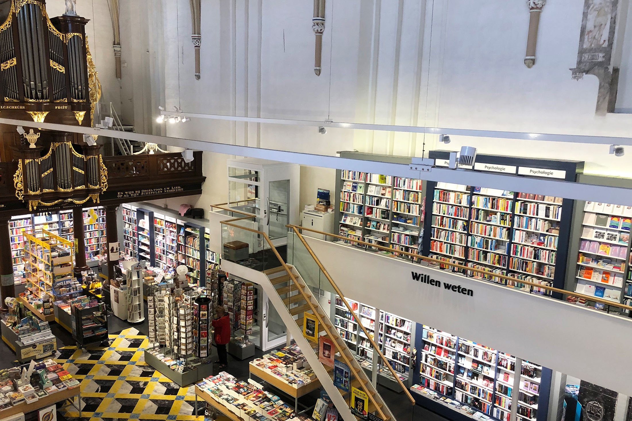 The bookshop housed in the Broerenkerk in the eastern Dutch city of Zwolle is worth a visit, Zwolle, the Netherlands. (dpa Photo)