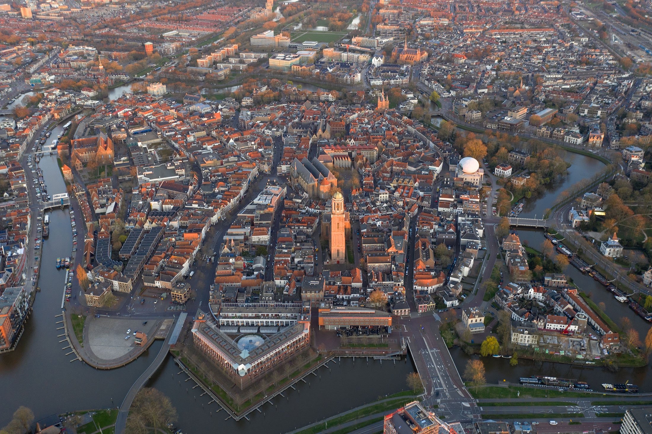 An aerial view of the city of Zwolle, the Netherlands. (Shutterstock Photo)