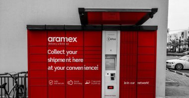 Aramex shipment collection kiosk in Al Khail gate residents in Al Qouz, Dubai, UAE, April 18, 2019. (Shutterstock Photo)