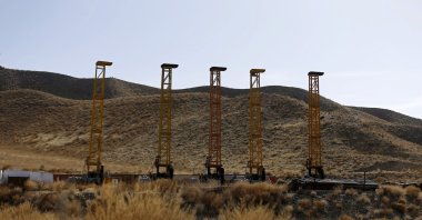 Equipment and machines installed by Chinese excavators are seen near a copper mine in Mes Aynak, Logar province, Afghanistan, Feb. 14, 2015. (Reuters Photo)