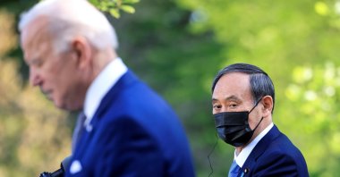 U.S. President Joe Biden holds a joint news conference with Japan's Prime Minister Yoshihide Suga in the Rose Garden at the White House in Washington, D.C., U.S., April 16, 2021. (Reuters File Photo)