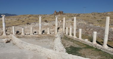A general view from the ancient city of Tripolis, Denizli, southwestern Turkey, Sept. 13, 2021. (AA Photo) 