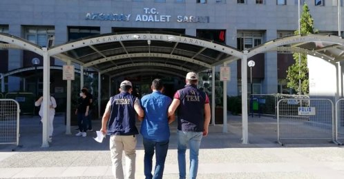 Police escort a FETÖ suspect to the courthouse, in Aksaray, Turkey, Sept. 14, 2021. (AA PHOTO)