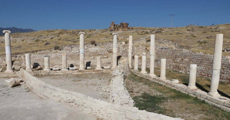 A general view from the ancient city of Tripolis, Denizli, southwestern Turkey, Sept. 13, 2021. (AA Photo) 