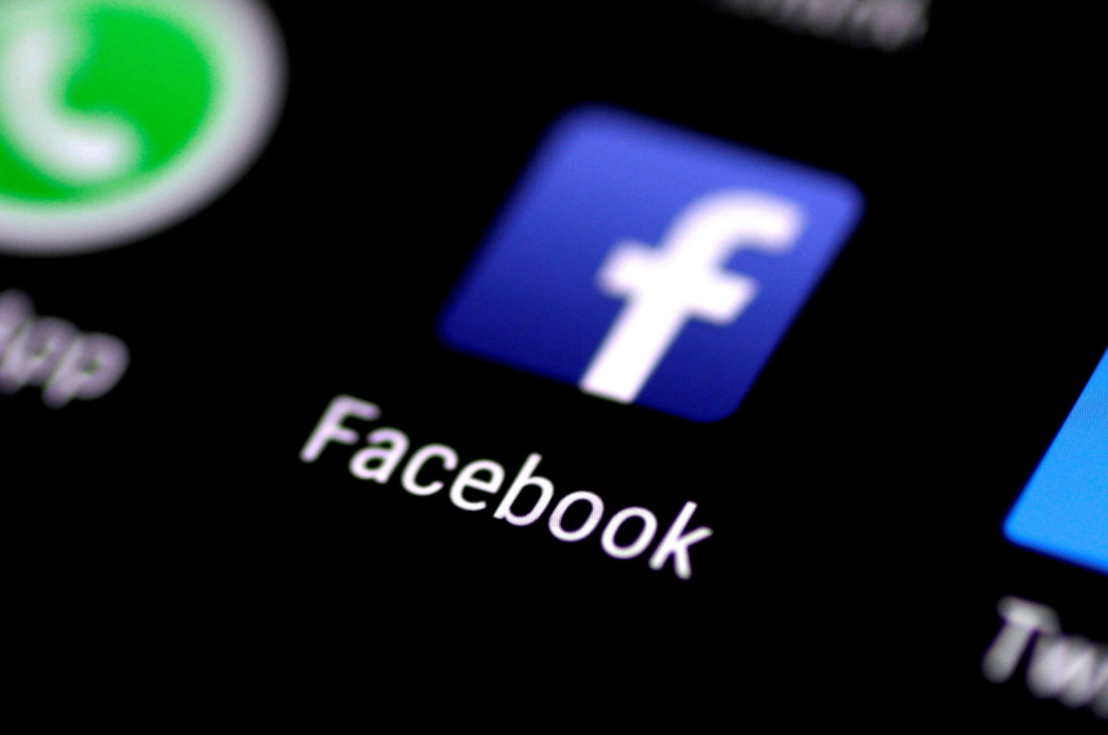 The Facebook app is seen on a phone screen on Aug. 3, 2017. (Reuters Photo)
