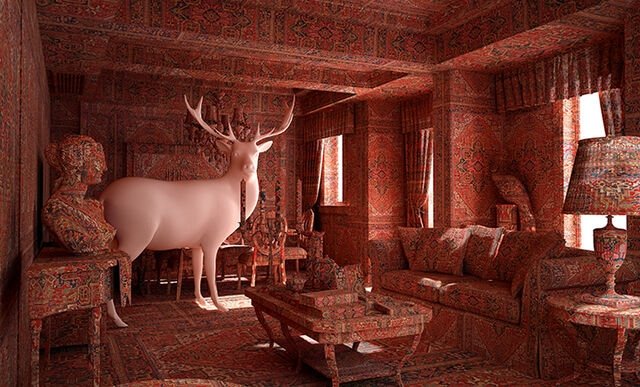 “Deer in the guest room' by Farid Rasulov.