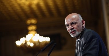 Afghanistan's President Ashraf Ghani speaks to delegates and ministers during the London Conference on Afghanistan, London, U.K., Dec. 4, 2014. (Getty Images)