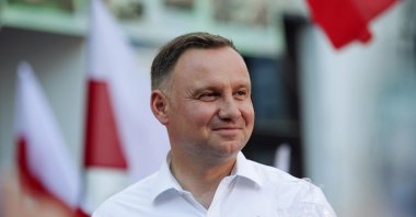 Poland’s President Andrzej Duda met with residents in Skoczów, Poland, June 26, 2020. (Shutterstock Photo)