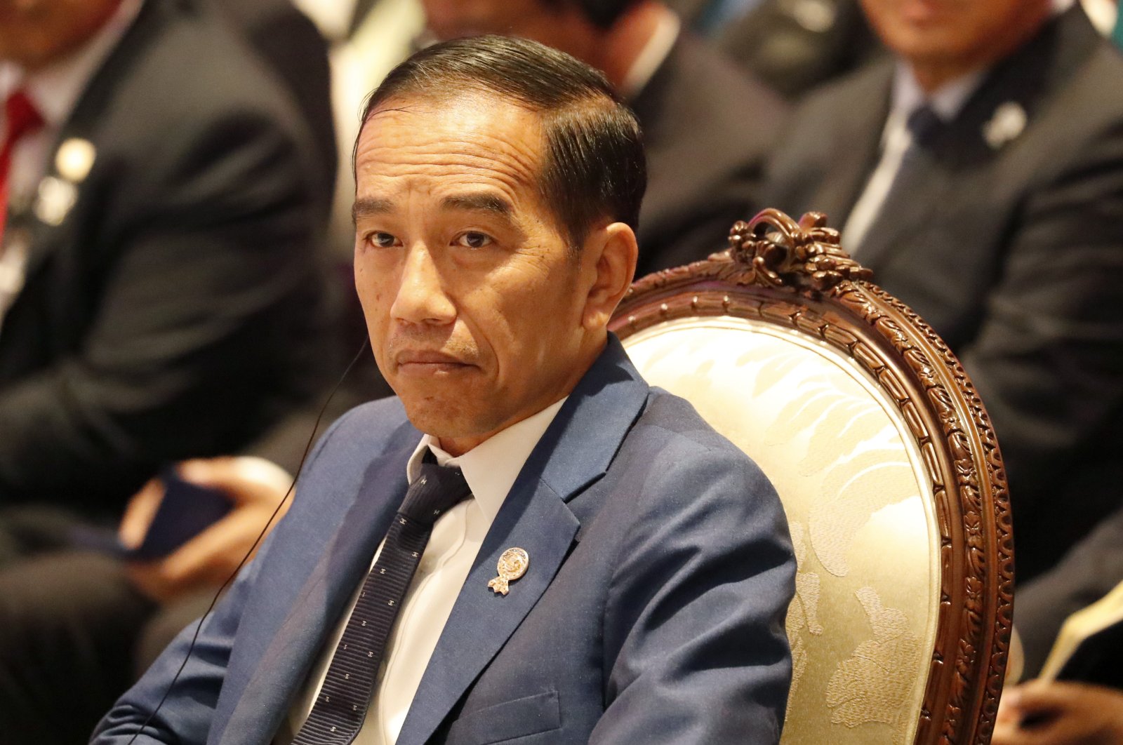 Indonesia's President Joko Widodo attends the 22nd ASEAN-Japan Summit during the 35th Association of Southeast Asian Nations (ASEAN) Summit at IMPACT Muang Thong Thani, a northern suburb of Bangkok in Nonthaburi province, Thailand, Nov. 4, 2019. (EPA Photo)