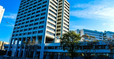 The headquarters of the Central Bank of the Republic of Turkey (CBRT) is seen in the capital Ankara, Turkey, May 6, 2020. (Getty Images)