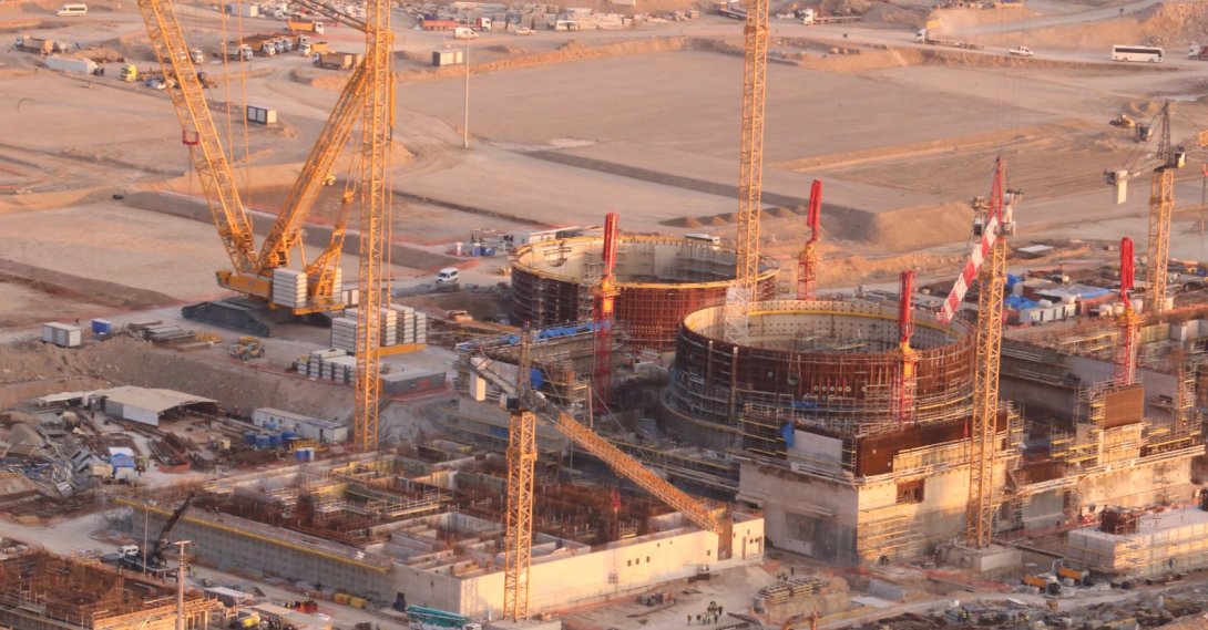 Construction site at the Akkuyu NPP in Mersin, southern Turkey, Nov. 11, 2020. (AA Photo)