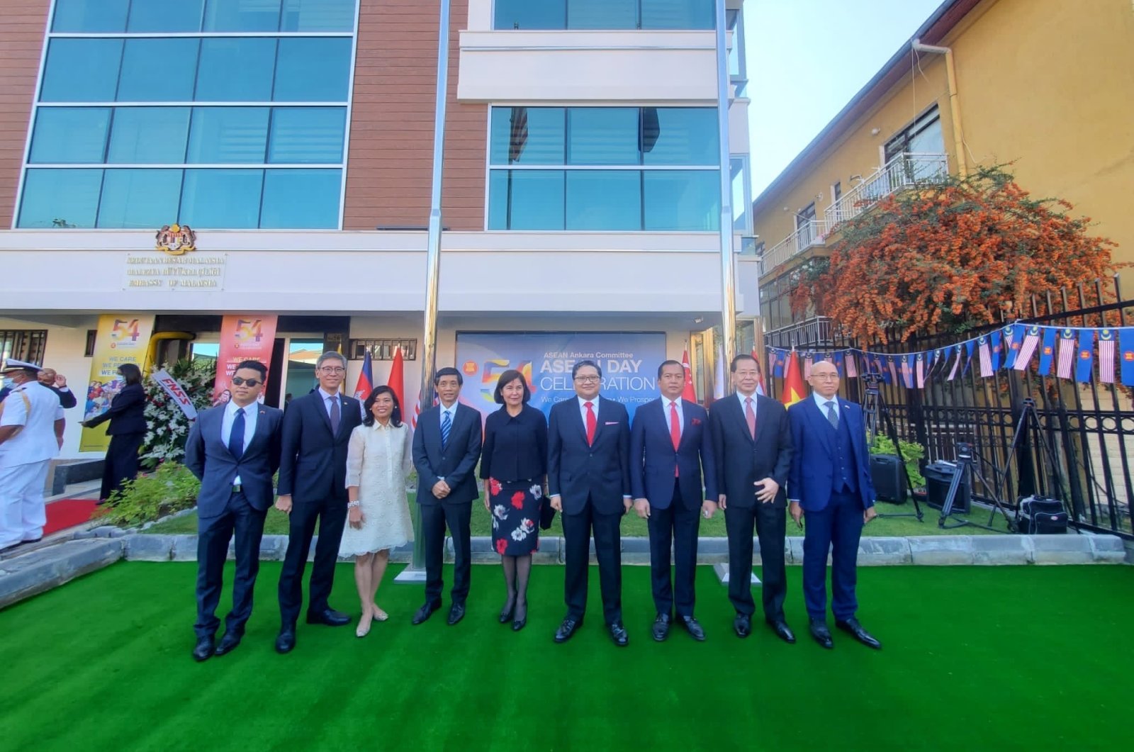 Ambassadors of member countries of the Association of Southeast Asian Nations (ASEAN) to Turkey are seen at the Malaysian embassy in Ankara, Turkey, Sept. 17, 2021 (Courtesy of the Malaysian embassy in Turkey)