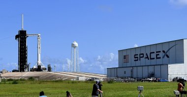 SpaceX prepares to launch the first time three-day trip around the world for four passengers with a non-astronaut rocket, Florida, U.S., Sept. 15, 2021. (Paul Hennessy via Anadolu Agency)