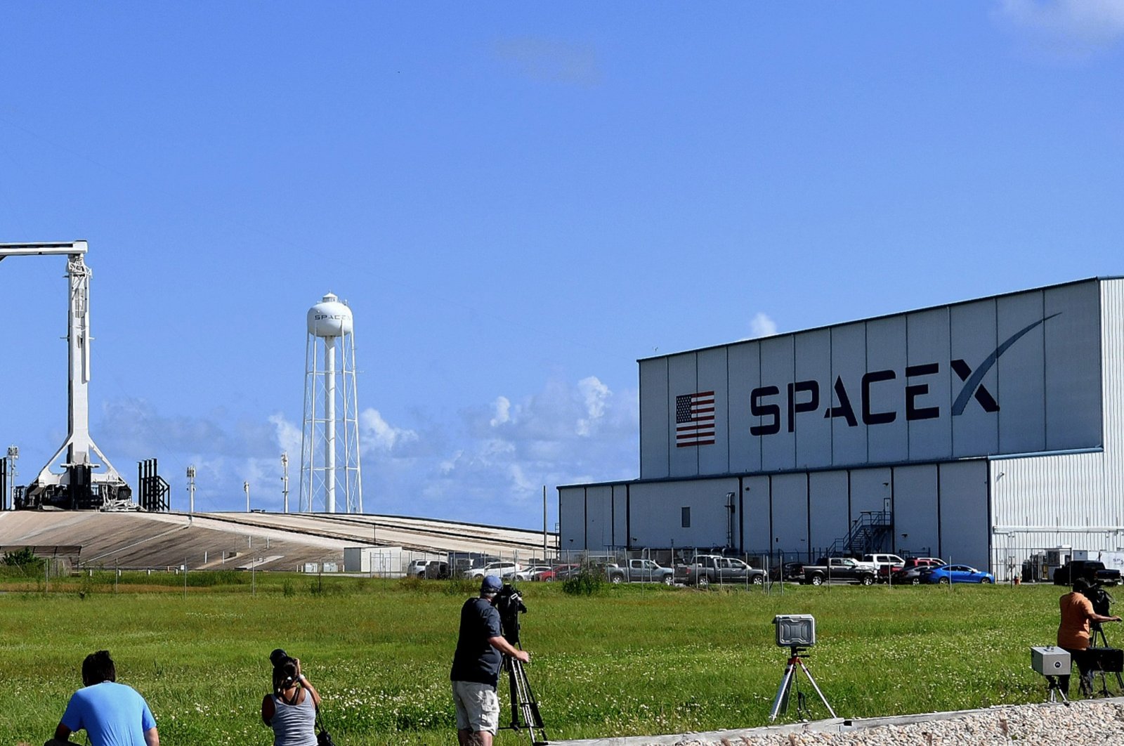 SpaceX prepares to launch the first time three-day trip around the world for four passengers with a non-astronaut rocket, Florida, U.S., Sept. 15, 2021. (Paul Hennessy via Anadolu Agency)