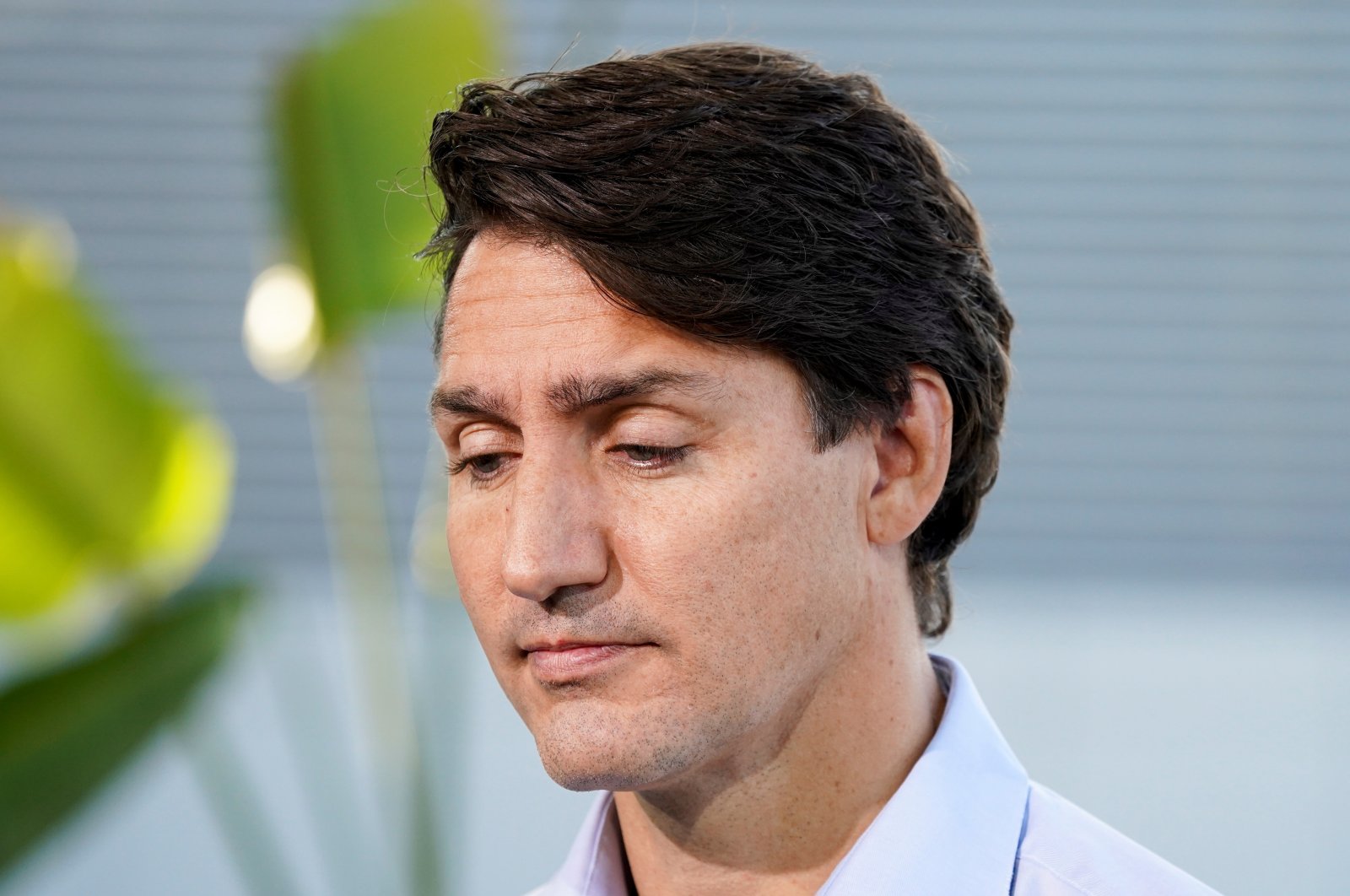 Canada's Liberal Prime Minister Justin Trudeau looks on during an election campaign stop in Windsor, Ontario, Canada, Sept. 17, 2021. (Reuters Photo)