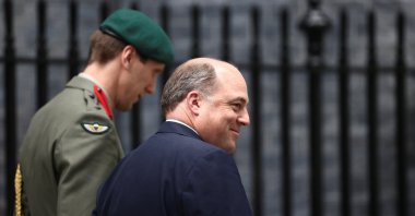 Britain's Defense Secretary Ben Wallace walks outside Downing Street in London, Britain, Sept. 15, 2021. (Reuters Photo)