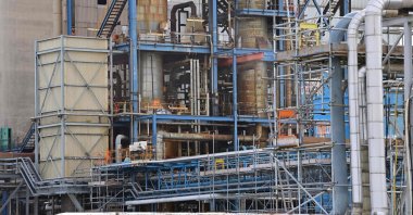 A view of CF Industries fertilizer plant in Stockton-on-Tees, northeast England, Sept. 21, 2021. (AFP Photo)