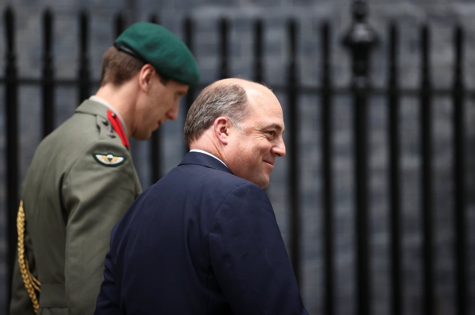 Britain's Defense Secretary Ben Wallace walks outside Downing Street in London, Britain, Sept. 15, 2021. (Reuters Photo)