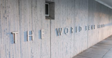 The World Bank Group sign on the exterior of the building, Washington, D.C., U.S., March 4, 2017. (Shutterstock Photo)