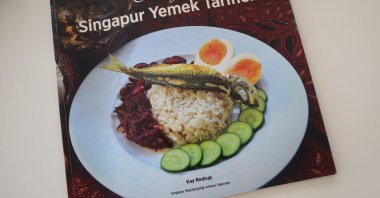 Kay's Singapore Cookbook by Kay Redrup is seen in this picture taken on Sept.22, 2021 (Photo by Dilara Aslan)