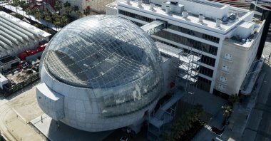 The Academy Museum of Motion Pictures, with its iconic attached spherical theater, has added an unmistakable silhouette to the landscape of Los Angeles. (DPA Photo)