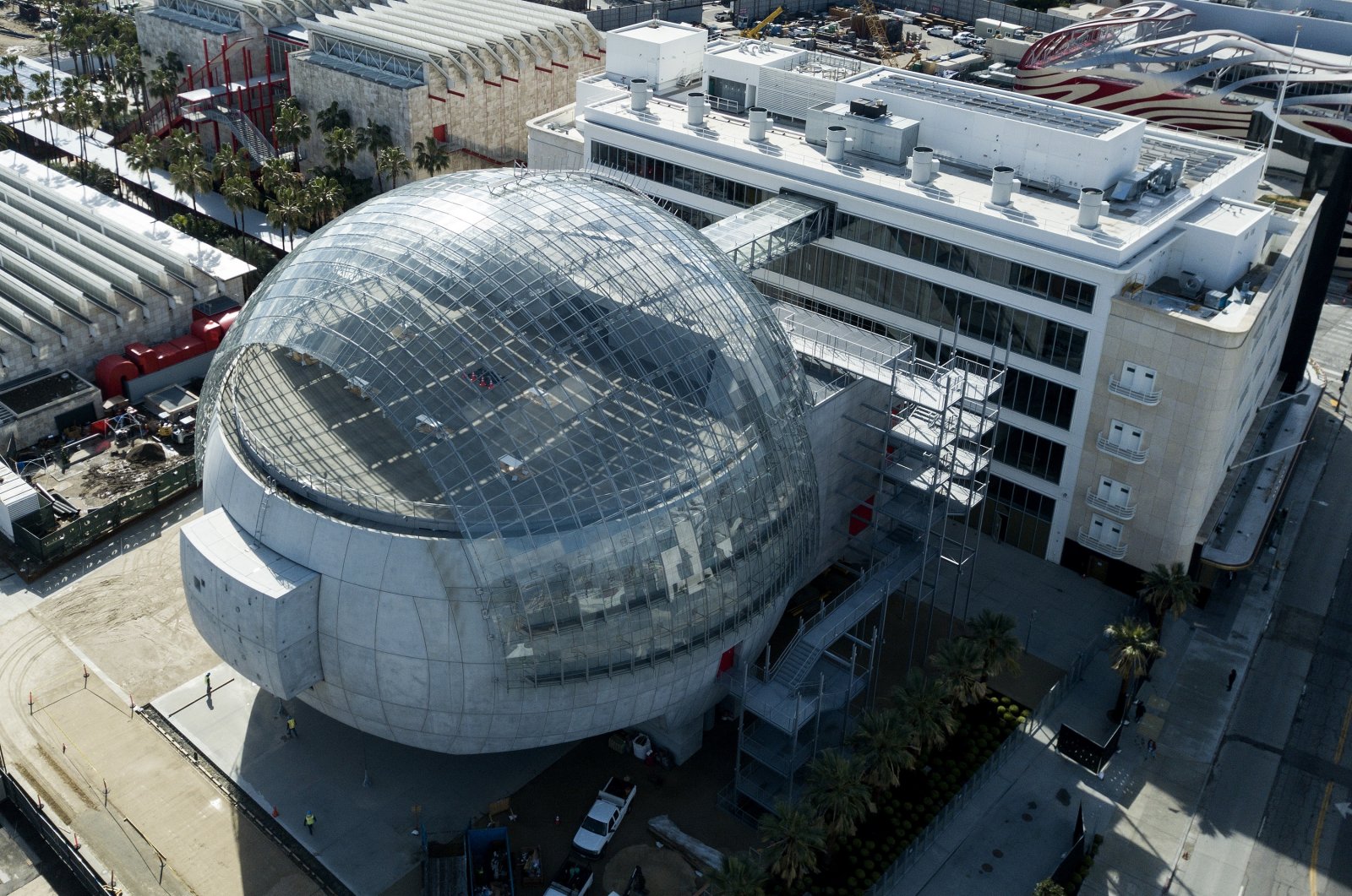 The Academy Museum of Motion Pictures, with its iconic attached spherical theater, has added an unmistakable silhouette to the landscape of Los Angeles. (DPA Photo)