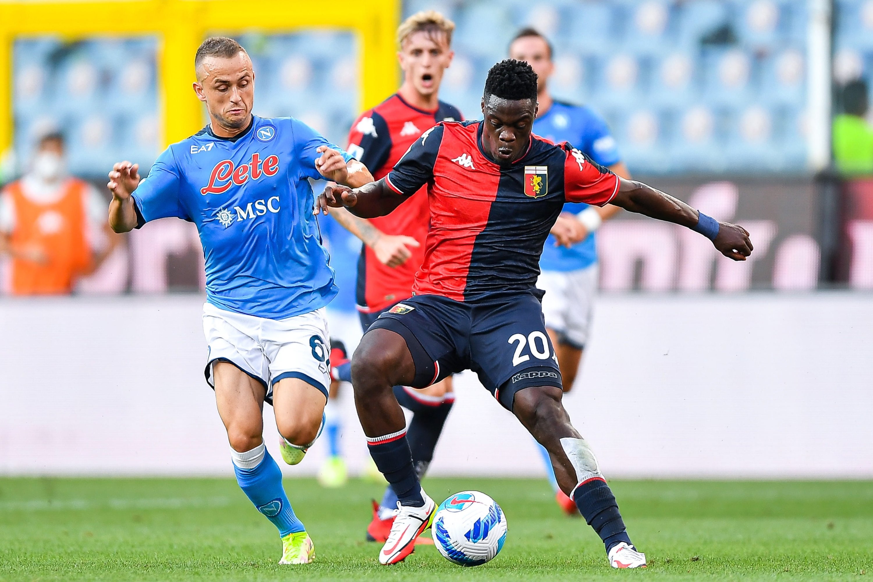 April 24, 2022, GENOA, ITALY: Genoaâ€™s players jubilates after