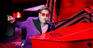 Elton John performs "(I’m Gonna) Love Me Again" from Rocketman during the Oscars show at the 92nd Academy Awards in Hollywood, Los Angeles, California, U.S., Feb. 9, 2020. (Reuters Photo)