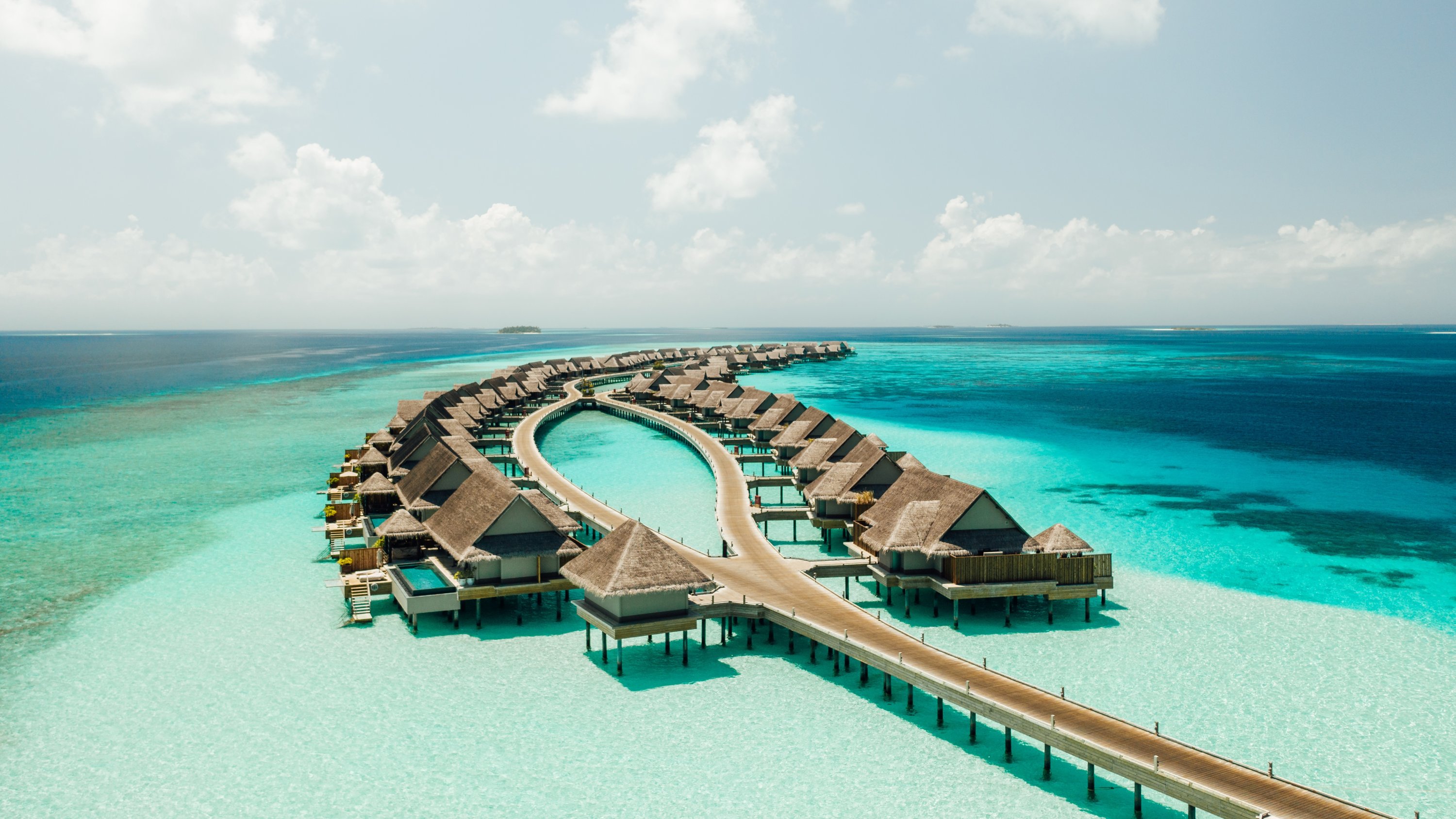 The 49 water villas in Joali all have infinity pools and their sizes range from 240 square meters to 990 square meters. (Photo courtesy of Joali Maldives)