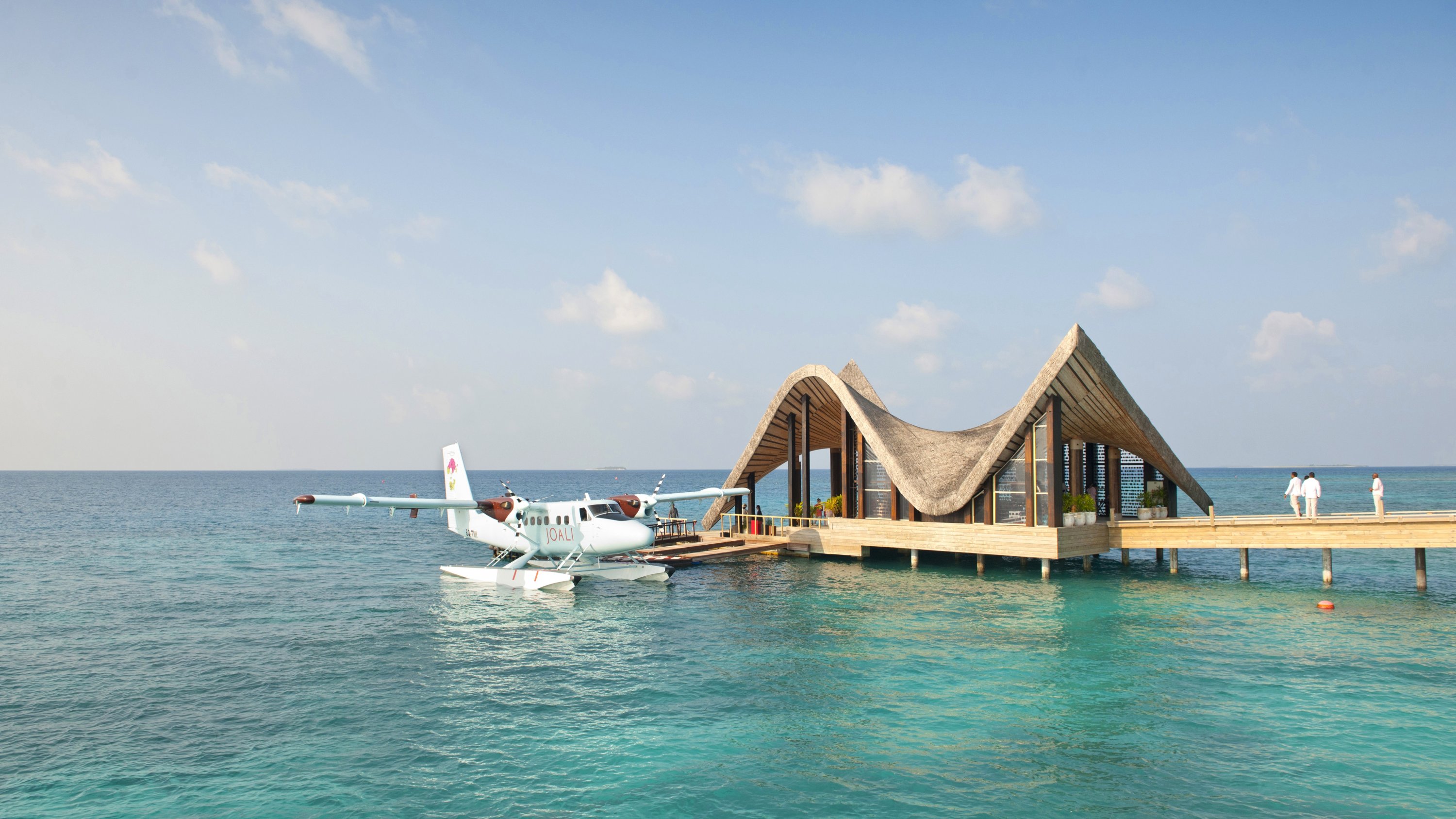 Seaplane is a common method of transportation between the capital Male and the resort islands, and Joali is no exception. (Photo courtesy of Joali Maldives)