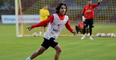 Kayserispor's Emre Demir during training in this undated photo, Kayseri, Turkey. (DHA Photo)