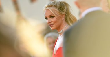 Singer Britney Spears arrives for the premiere of Sony Pictures' "Once Upon a Time... in Hollywood" at the TCL Chinese Theatre in Hollywood, California, U.S., July 22, 2019. (AFP Photo)