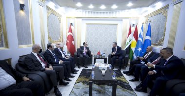 Trade Minister Mehmet Muş meets with the KRG delegation in Irbil, northern Iraq, Sept. 26, 2021. (AA Photo)