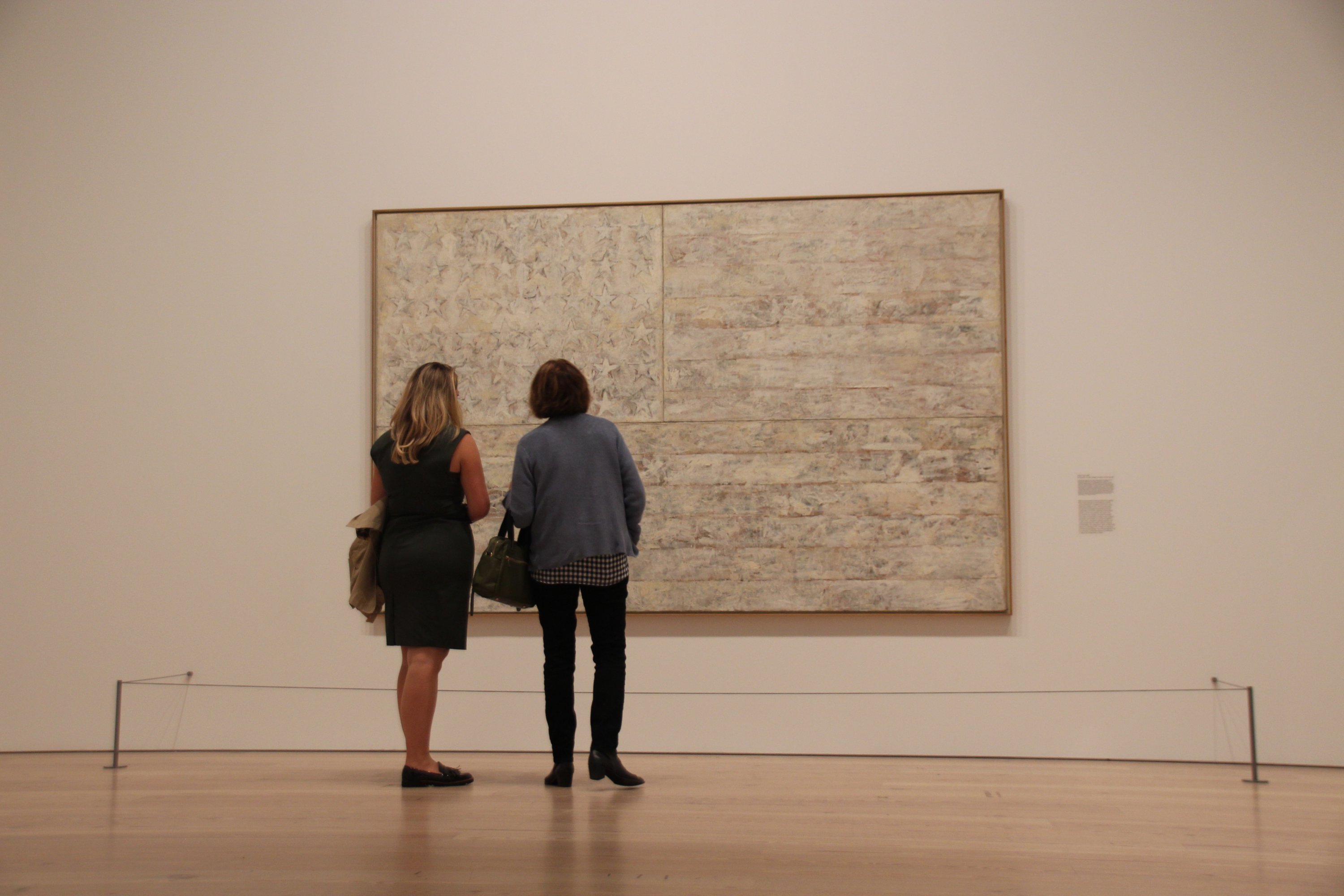 "White Flag" is one of the works on display as part of a dual exhibition in New York and Philadelphia of U.S. artist Jasper Johns
