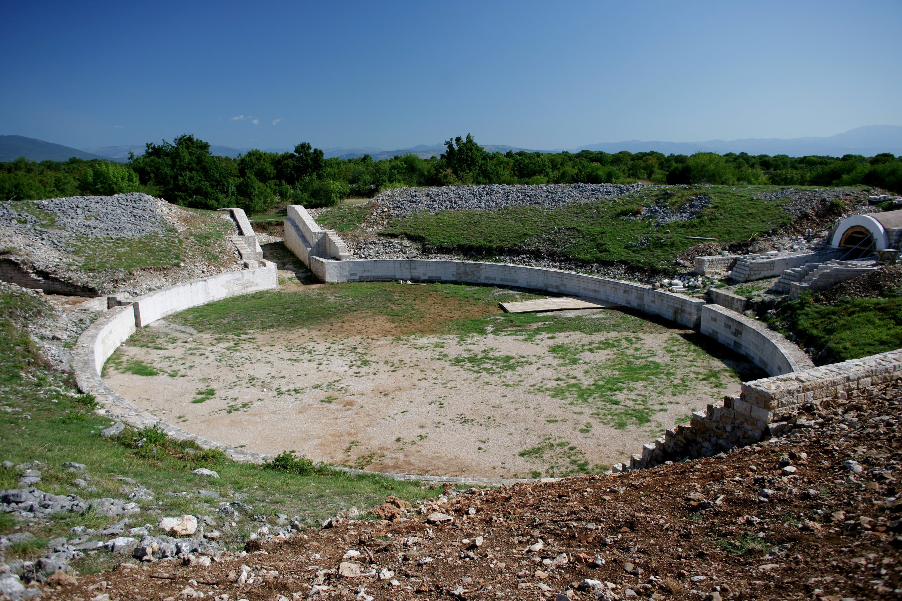 The amphitheater in Burnum, Croatia, was only discovered by archaeologists in 2002. (Domagoj Blazevic/CNTB/dpa Photo)