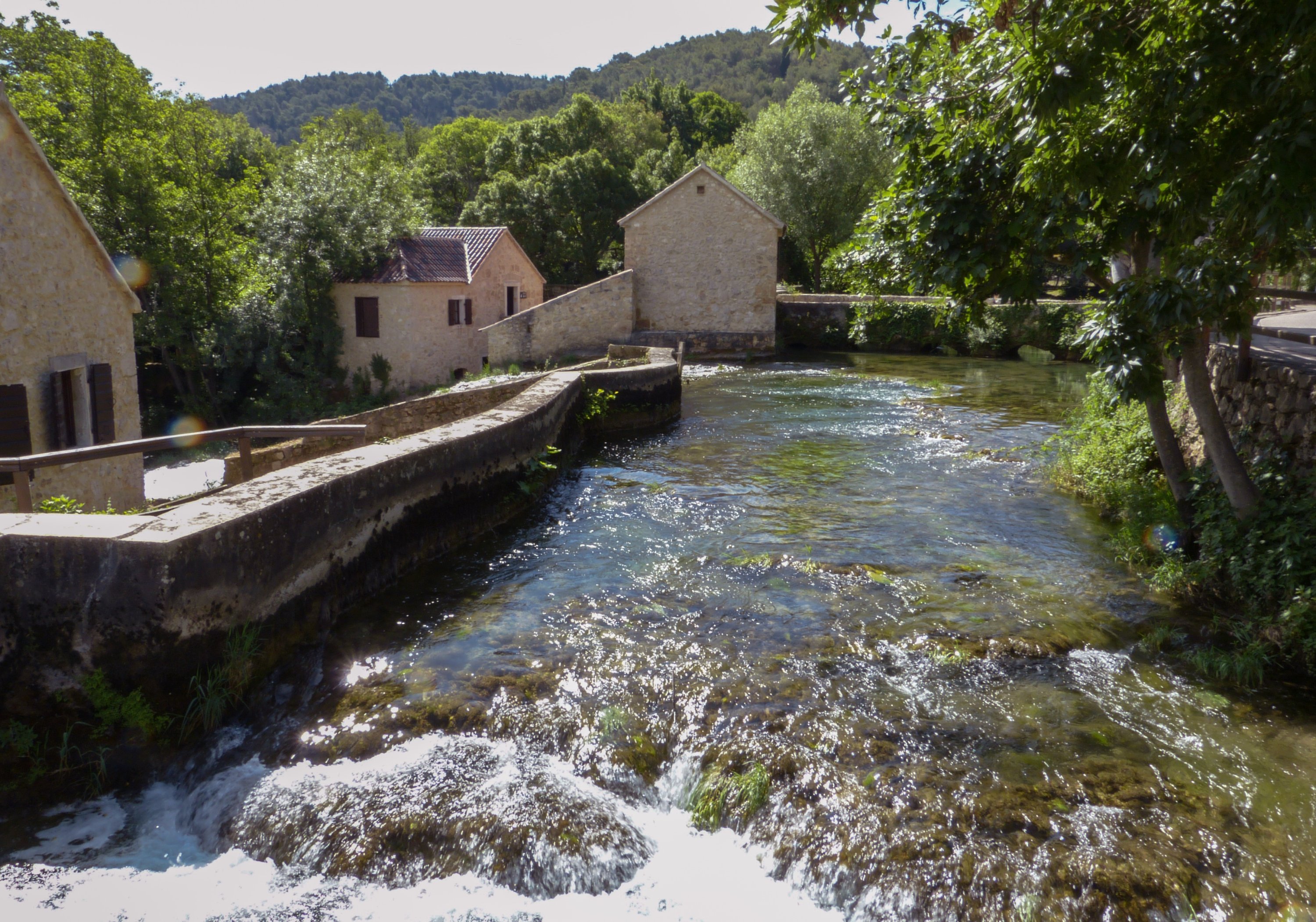 Old mills and forges line the banks of the Krka River that runs through parts of Croatia. (Florian Sanktjohanser/dpa Photo) 