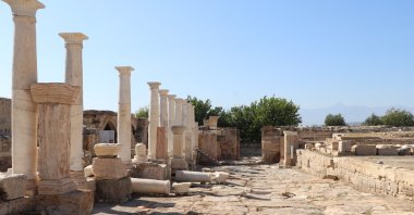 A general view from the ancient city of Tripolis, Denizli, southwestern Turkey, Sept. 23, 2021. (AA Photo) 