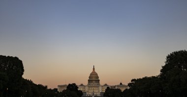 The U.S. Capitol building is seen down the National Mall as the sun sets in Washington, D.C., U.S., Sept. 26, 2021. (AFP Photo)
