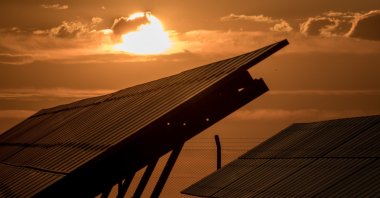 Rows of solar panels are seen at a Tekno Ray Solar farm in Konya, Turkey, Sept. 13, 2018. (Getty Images)