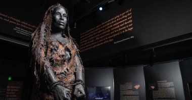 This Sept. 6, 2021, image courtesy of the Equal Justice Initiative, shows an exhibit at the Legacy Museum in Montgomery, Alabama. (Equal Justice Initiative Photo via AFP)