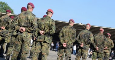 German soldiers attend a ceremony for soldiers who took part in the military evacuation operation from Kabul, in Seedorf, Germany, Sept. 22, 2021. (Reuters Photo)
