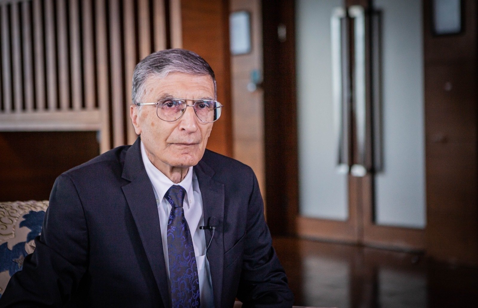 Nobel Prize laureate Aziz Sancar speaks to Sabah daily in an interview, Istanbul, Turkey, Sept. 25, 2021. (AA Photo) 