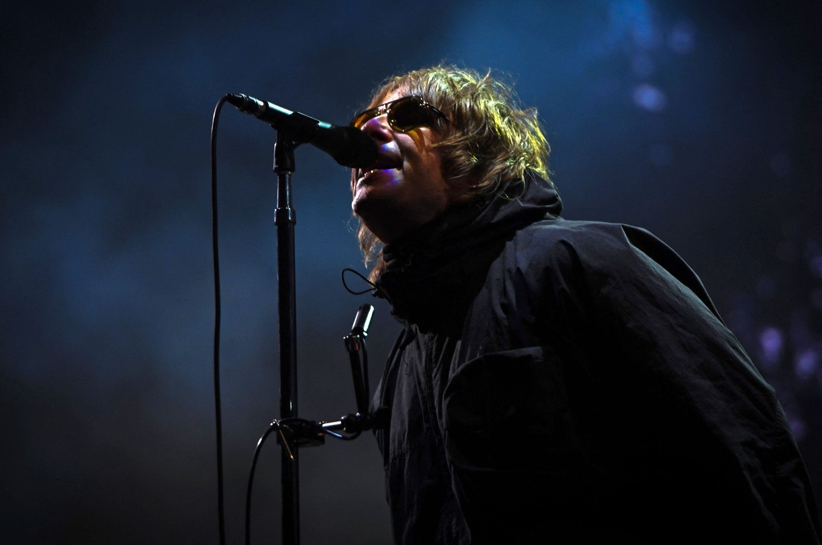 Liam Gallagher headlines the main stage during the TRNSMT Festival on Glasgow Green in the center of Glasgow, Scotland on Sept. 11, 2021. (AFP Photo)