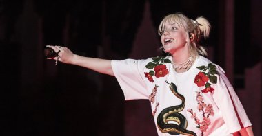 Billie Eilish performs during the Global Citizen festival, in New York, U.S., Sept. 25, 2021. (AP Photo)