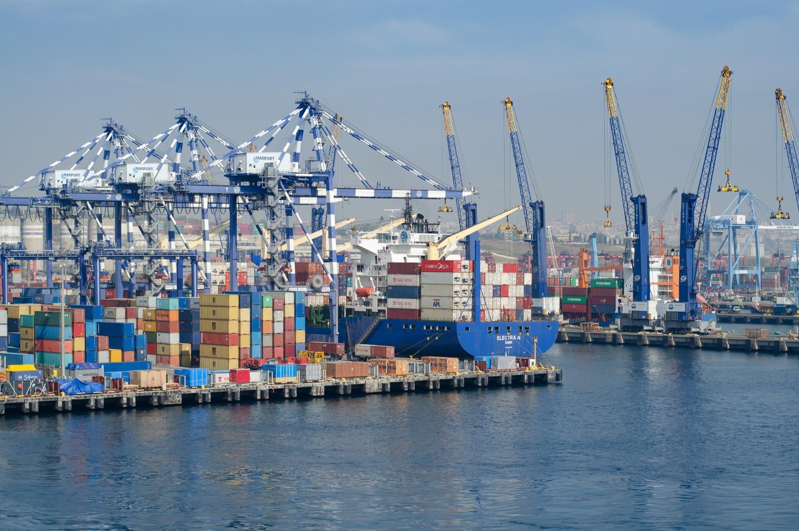 A container vessel is seen at the port of Ambarlı in Istanbul, Turkey, Oct. 3, 2016. (Shutterstock Photo)