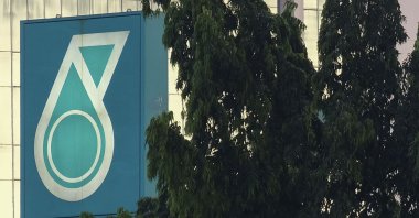 The company logo of Petronas oil and gas is seen in Kuala Lumpur, Malaysia, March 13, 2019 (Getty Images)