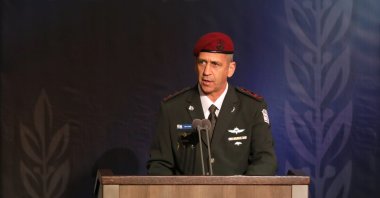 Lt. Gen. Aviv Kohavi Aviv Kohavi speaks during a ceremony whereby at the Defense Ministry in Tel Aviv, Israel, Jan. 15, 2019. (Reuters Photo)
