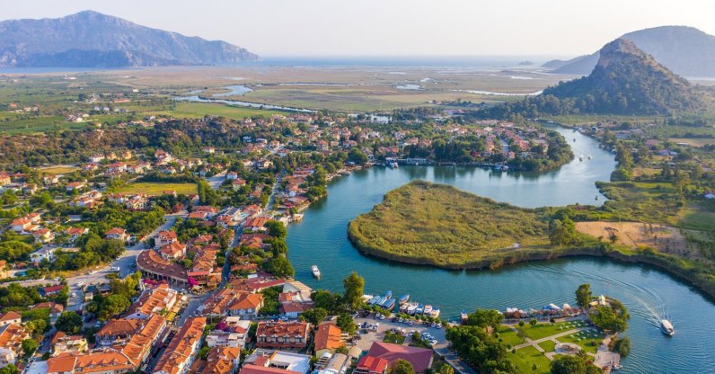 A drone view of Dalyan. (Shutterstock Photo)